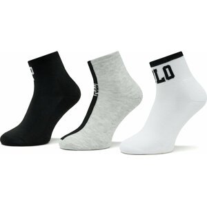Sada 3 párů dámských vysokých ponožek Polo Ralph Lauren 455908159002 White