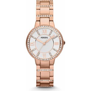 Hodinky Fossil Virginia ES3284 Rose Gold/Silver