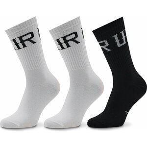 Sada 3 párů vysokých ponožek unisex Unfair Athletics Basic UNFR22-076 Black/White