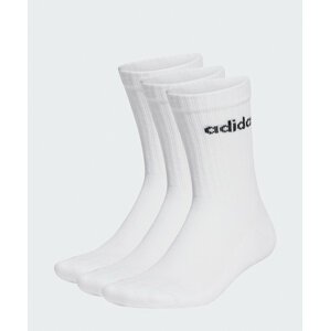 Klasické ponožky Unisex adidas Linear Crew Cushioned Socks 3 Pairs HT3455 white/black