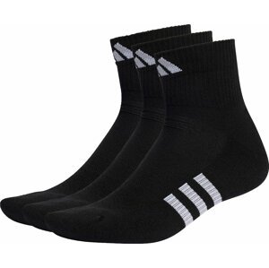 Sada 3 párů nízkých ponožek unisex adidas Performance Cushioned Mid-Cut Socks 3 Pairs IC9519 Black/Black/Black