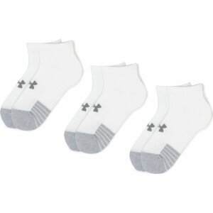 Sada 3 párů nízkých ponožek unisex Under Armour Heatgear Lo Cut Sock 1346753-100 White