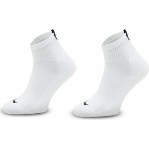 Sada 2 párů dámských nízkých ponožek Puma Women Heart Short Sock 2P 938020 White / Black 01
