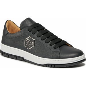 Sneakersy PHILIPP PLEIN Leather Lo-Top Sneakers Hexagon AACS USC0514 PLE010N Black 02
