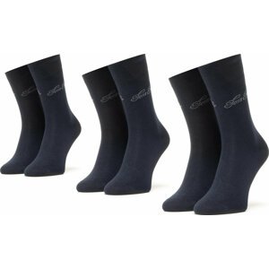 Sada 3 párů dámských vysokých ponožek Tom Tailor 9703 Dark Navy 545