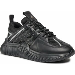 Sneakersy PHILIPP PLEIN Runner Hexagon FACS USC0405 PLE075N Black/Nickel 0291