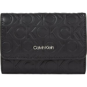 Dámská peněženka Calvin Klein Ck Must Trifold Sm Emb K60K611325 Ck Black BAX